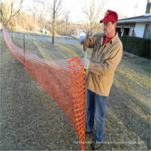 Valla de nieve de plástico naranja para protección